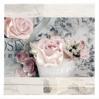 Салфетка ti-flair 33x33см трипластова Belle Fleurs de Paris Vintage rose -1 брой