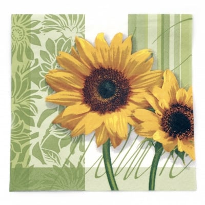 Салфетка ti-flair 33x33см трипластова Tournesol green -1 брой