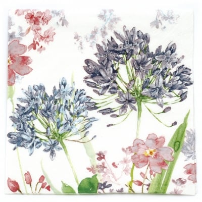 Салфетка ti-flair 33x33см трипластова Agapanthe bleu -1 брой