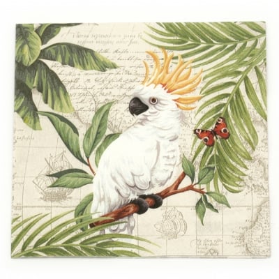 Салфетка за декупаж Ambiente 33x33 см трипластова Cockatoo -1 брой