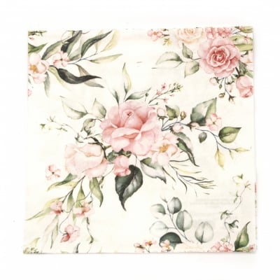 Салфетка ti-flair 33x33 см трипластова  Blush Pink Bouquet  -1 брой