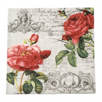 Салфетка ti-flair 33x33 см трипластова  Deux Roses Classique black  -1 брой