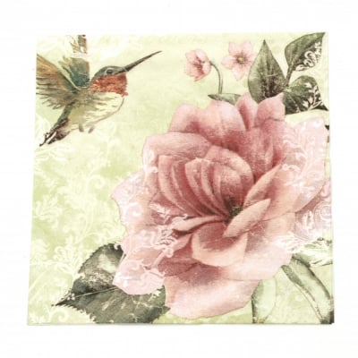 Салфетка ti-flair 33x33 см трипластова  Hummingbird oliv  -1 брой