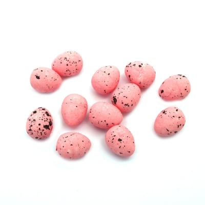 Комплект яйца от стиропор 18x15 мм цвят розов -100 броя