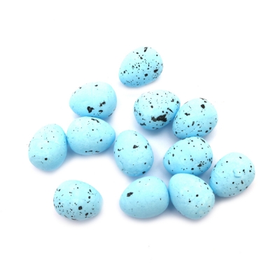 Комплект яйца от стиропор 18x15 мм цвят син -100 броя