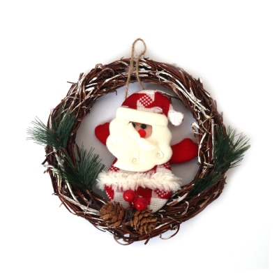 Коледен венец с Дядо Коледа 200x46 мм