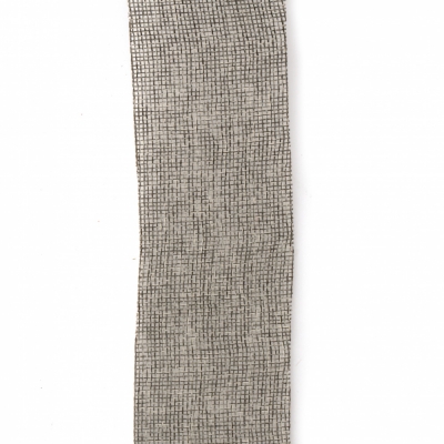 Лента зебло за декорация 5 см x 10 метра цвят сив меланж