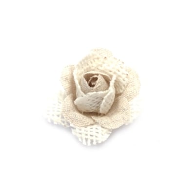 Цвете зебло за декорация 45x25 мм роза цвят бял
