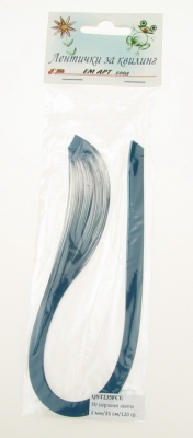 Ленти за квилинг перлени (хартия 120 гр) 2 мм/ 35 см Fabriano, Curacao, цвят тюркоаз -50 бр.