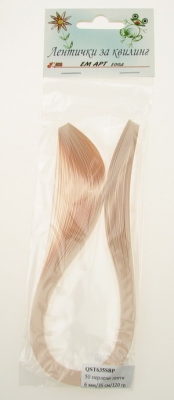 Ленти за квилинг перлени (хартия 120 гр) 6 мм/ 35 см Stardream Светло розов -50бр