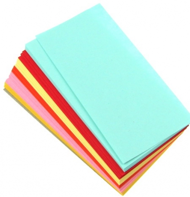 Кубче цветни листи 9x4.50 см 6 цвята за декорация и оригами ~120броя