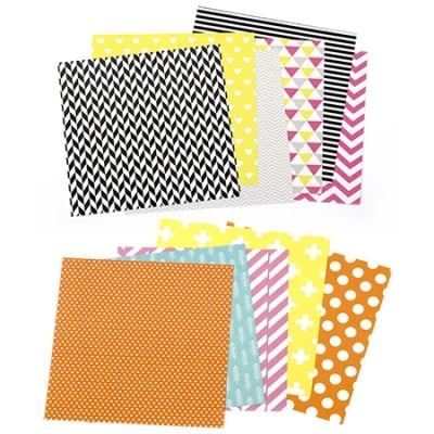 Дизайнерска хартия за скрапбукинг 6 inch (15.2x15.2 см) 12 дизайна x 3 листа Patterns