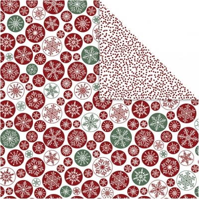 Дизайнерска хартия двустранен печат Ice Crystals And Dots 30.5x30.5 см by Vivi Gade 180 гр Creativ -5 листа