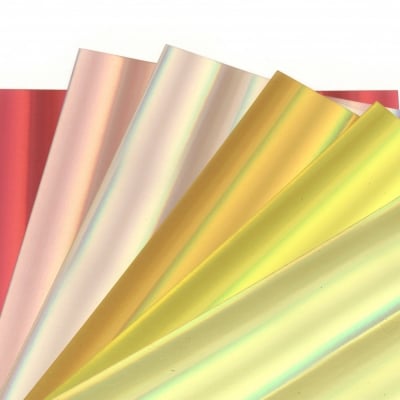Картон 250 гр/м2 холограмен А4 (297x210 мм) 6 цвята цитрус
