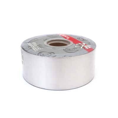 Лента панделка за цветя и опаковки 48 мм цвят бял ~75 метра