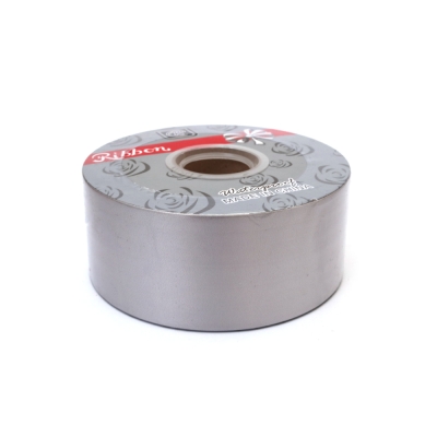 Лента панделка за цветя и опаковки 48 мм цвят сребро ~75 метра