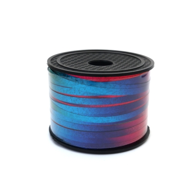 Лента панделка цветарска 5 мм металик с брокат цветна -91 метра