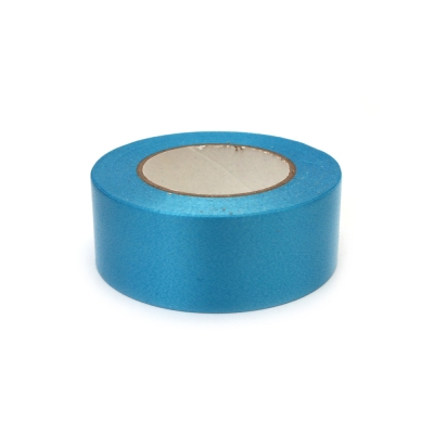 Лента панделка за цветя и опаковки 25 мм цвят син ~18 метра