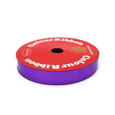 Лента панделка за цветя и опаковки 16 мм метализирана цвят лилав ~9 метра