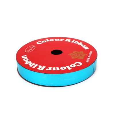 Лента панделка за цветя и опаковки 16 мм метализирана цвят син ~9 метра