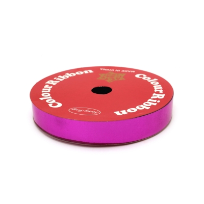 Лента панделка за цветя и опаковки 16 мм метализирана цвят циклама ~9 метра