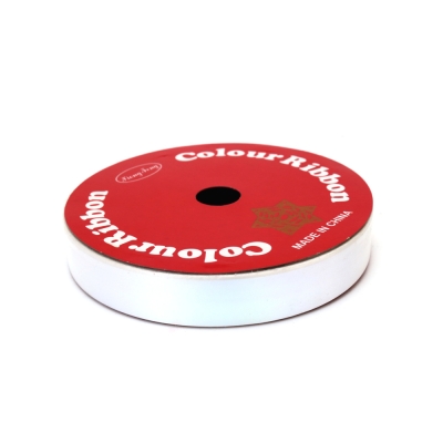 Лента панделка за цветя и опаковки 16 мм цвят бял дъга ~9 метра