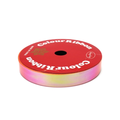 Лента панделка за цветя и опаковки 16 мм цвят оранжев дъга ~9 метра