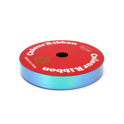 Лента панделка за цветя и опаковки 16 мм цвят светло син дъга ~9 метра