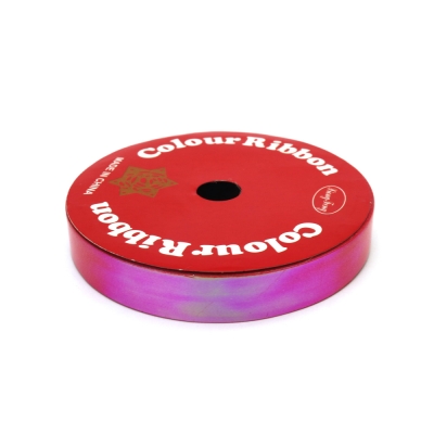 Лента панделка за цветя и опаковки 16 мм цвят червен дъга ~9 метра