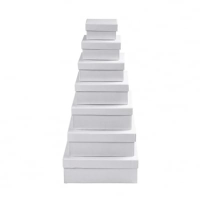 Кутия картон квадратна 9x9x4.5 см CREATIV цвят бял -1 брой