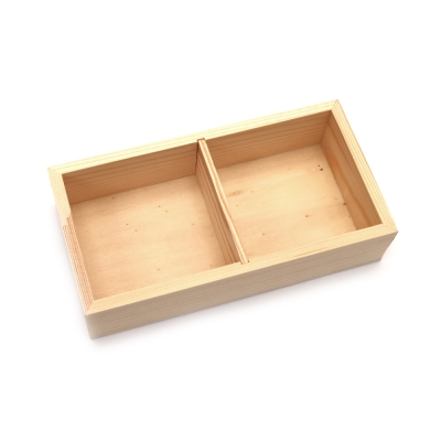 Органайзер дървен 178x93x40 мм две разделения
