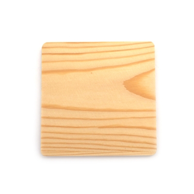 Дървена плочка квадрат 100x100x7 мм за декорация