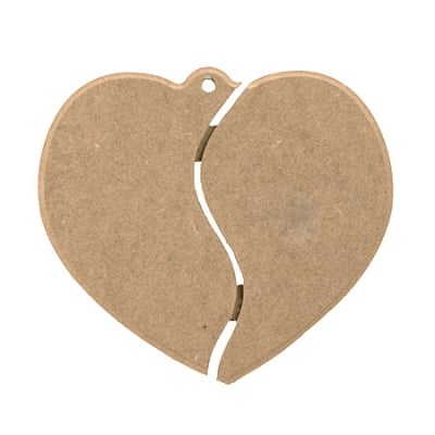Пано MDF за декорация сърце 23x20.5 см