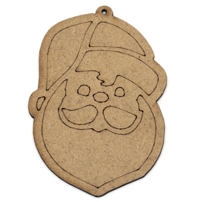 Фигурка за декорация цвят кафяв от МДФ Дядо Коледа 100x70x2 мм