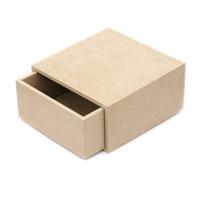 Кутия MDF за декорация 16x16x8 см с чекмедже
