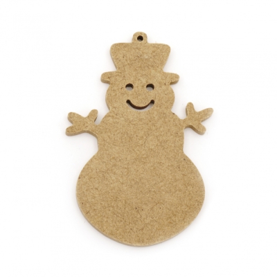 Фигурка MDF за декорация снежен човек 100x70x6 мм