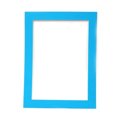 Единична рамка от картон 700 г/м2 за хартия А4 с външен размер 26.4x35 см цвят син