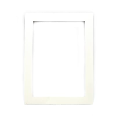 Единична рамка от картон 700 г/м2 за хартия 10 инча -20.3x25.4 см с външен размер 24.2x29.2 см цвят бял