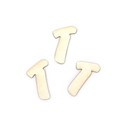 Букви от бирен картон 3 см шрифт 3 буква Т -5 броя