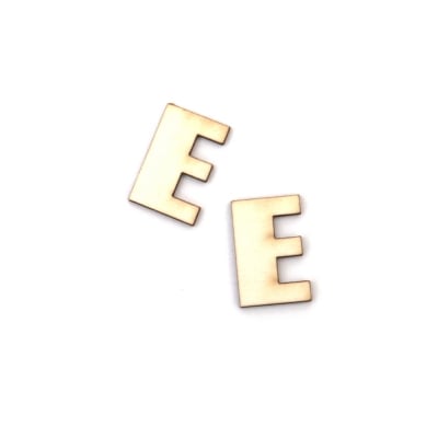 Букви от бирен картон 1.5 см шрифт 1 буква Е -5 броя
