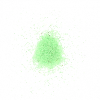 Стъклен пясък за декорация 0.2 мм 200 микрона цвят зелен светъл ~410 грама
