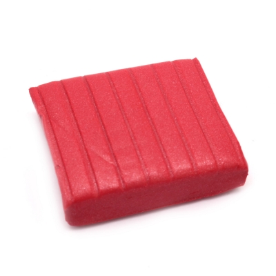 Полимерна глина перлена червена - 50 грама