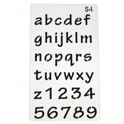 Шаблон за многократна употреба универсален 180x100 мм азбука S4