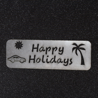 Шаблон за многократна употреба "Happy Holidays" размер на отпечатъка 14x4 см