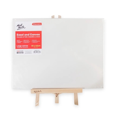 Статив-триножник дървен 235x180 мм с платно с подрамка 150x200 мм Mont Marte Easel with Canvas Large