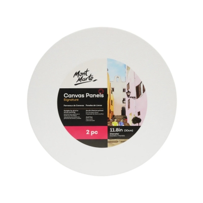 Каширана плоскост кръг Mont Marte Canvas Panels Pack 2 Round 30 см -2 броя