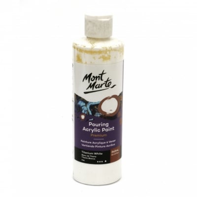Акрилна Pouring боя Mont Marte 240 мл - Titanium White
