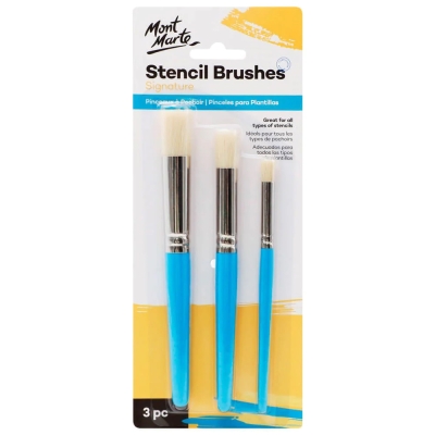 Сет четки за стенсили 4-8-12 Mont Marte Stencil Brush Set -3 броя