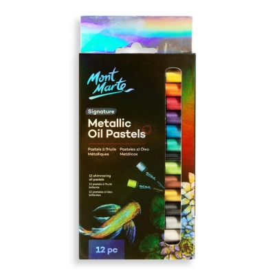 Маслени пастели металически цветове Mont Marte Metallic Oil Pastels 12 броя