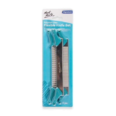 Комплект гъвкави ножове за полимерна глина Mont Marte Flexible Polymer Clay Blades -3 броя